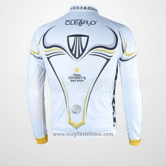 2009 Abbigliamento Ciclismo Trek Nero e Bianco Manica Lunga e Salopette